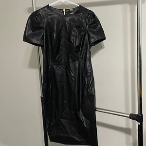Calvin Klein Black Leather Dress
